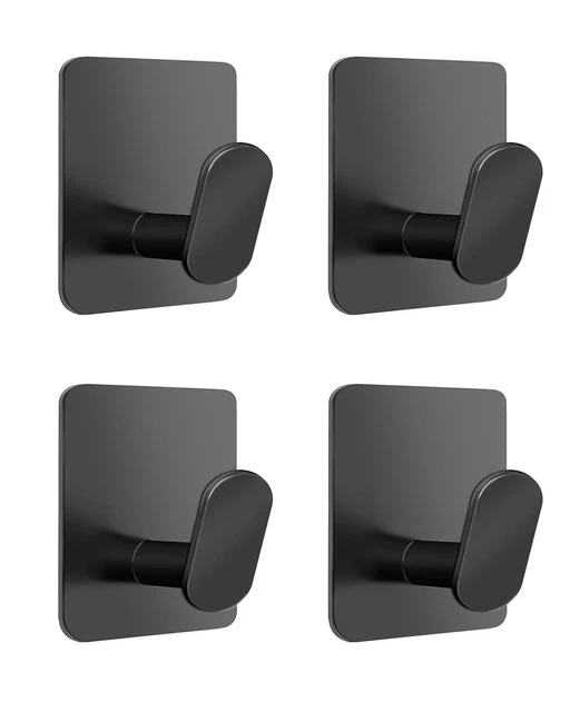 LYLIN Ganci Adesivi Per Parete - Acciaio Inox, Portasciugamani Per Bagno E Cucina, Bianco, 4 Pezzi - Foto 7