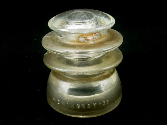 Clear Glass Pin Style Vintage Electrical Insulator, Hemingray 56, #INSCL11