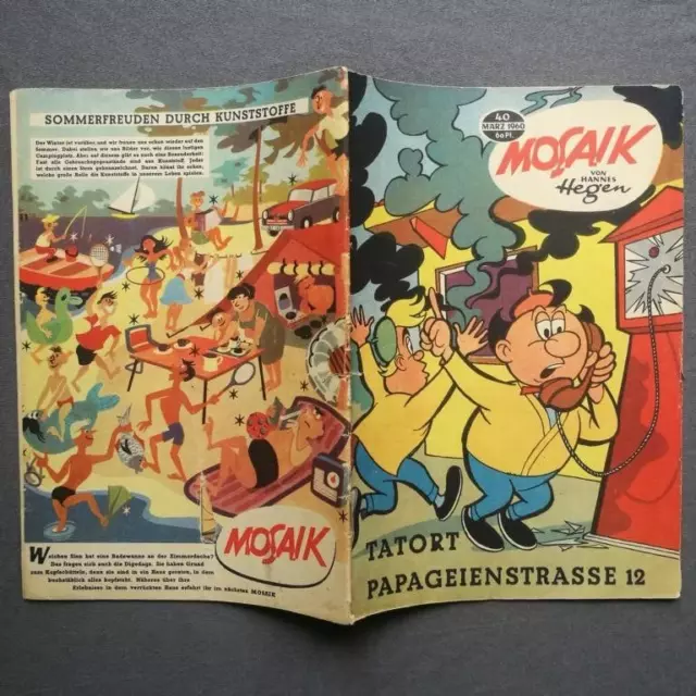 Mosaik Nr 40 ORIGINALHEFT März 1960 DDR H. Hegen GUTER ZUSTAND & UNBEHANDELT!