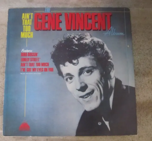 LP. Vinyl 33t  / Gene Vincent – Ain't That Too Much (UK.1984)