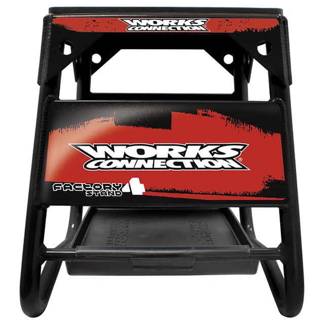 Works Connection Factory 4 Stand Black w/Red Decals Motorcycle Dirt Bike MX