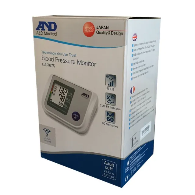 Automatisches Blutdruckmessgerät A&D UA-767S WHO Klassifizierungsanzeige 3