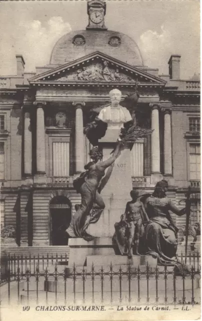 CHÂLON sur MARNE 51 Statue de Carnot CPA non-circulée non datée années 1900-10
