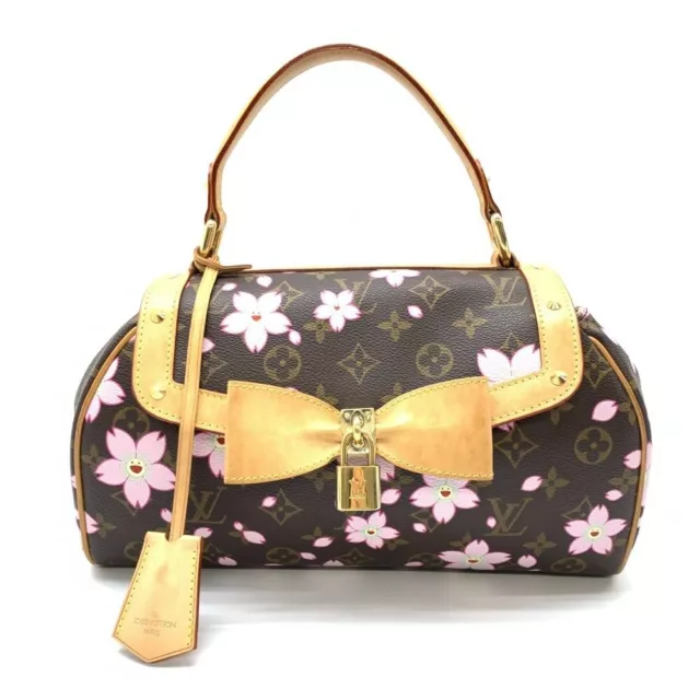 Louis Vuitton Sac retro Monogram Cherry Blossom Hand bag 20*29.5