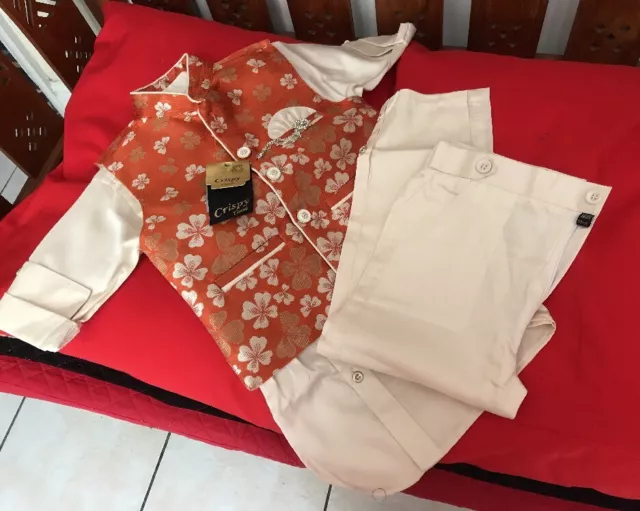 Crispy Casuals Boys New Brocade Sherwani 22 Wedding Suit Kurta Pakistani Indian