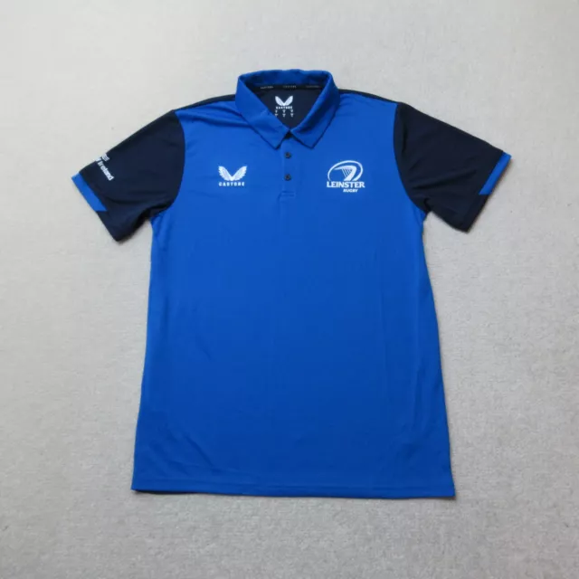 Leinster Rugby Polo Shirt Mens Medium Blue Top Castore Union Sports NWOT