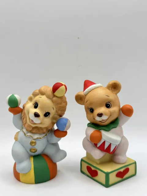 Vintage Homco Ceramic Figurines Circus Lion & Bear