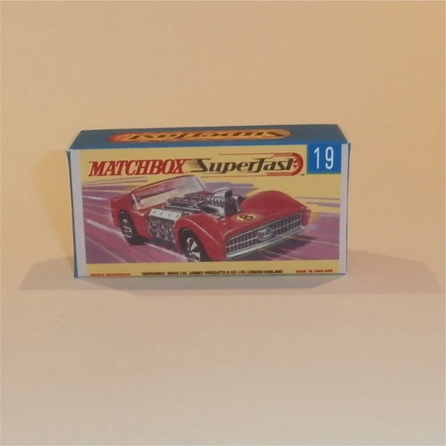 Vintage Lesney Matchbox Road Dragster Superfast n° 19 rouge
