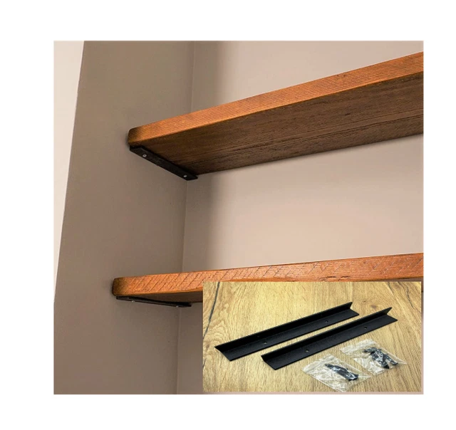 ALCOVE SHELF BRACKET 6 SIZES TO FIT 15CM60CM DEPTH SHELVESMATT BLACK