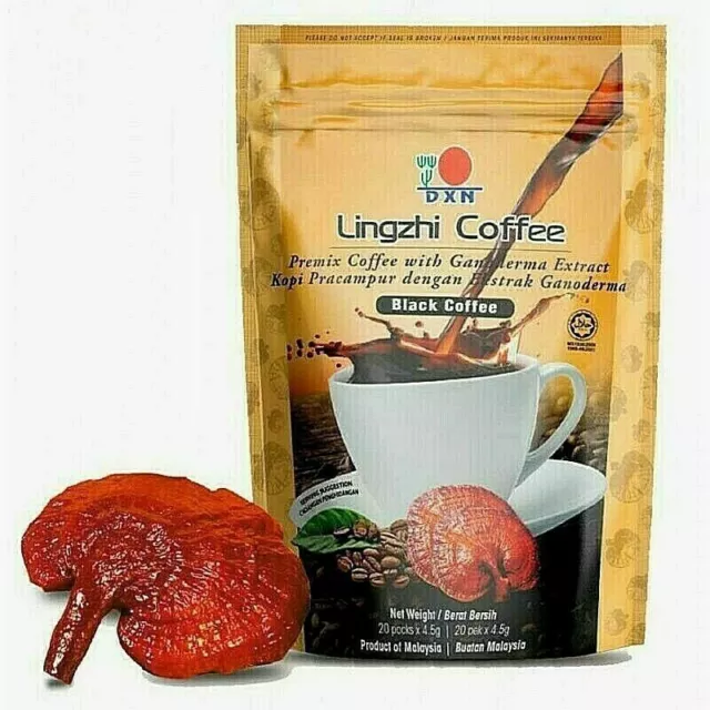 4 Packs DXN Lingzhi Black Coffee Ganoderma Reishi Instant Classic Cafe Express