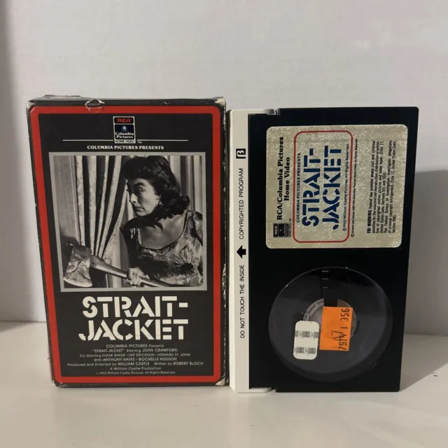 Strait Jacket Betamax Beta NOT VHS Joan Crawford 1963 Terror Suspense Horror