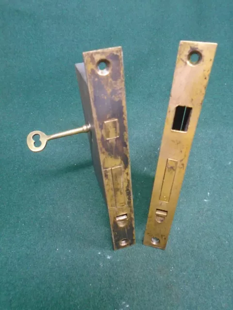 COMPLETE POCKET DOOR MORTISE LOCK SET w/KEY:  MALE & FEMALE  (16880-53)