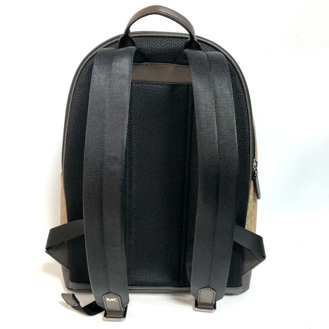 Michael Kors Hudson Commuter Backpack Mk Signature Brown Mens Bag Day Ruck Sack
