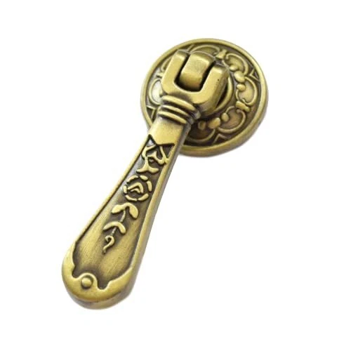 4 Pcs Decorative Bronze Drawer Pulls Vintage Copper Door Handles Antique Retr...