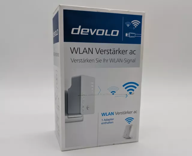 devolo WiFi Repeater ac WLAN Verstärker 1200Mbps 1x Gbit LAN-Port  WiFi Booster