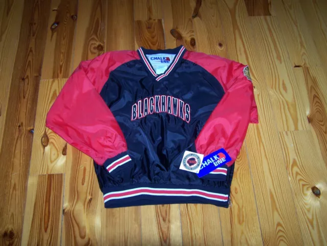 Chalk Line Chicago Blackhawks Hockey Jacket Size Medium Pullover Nwt