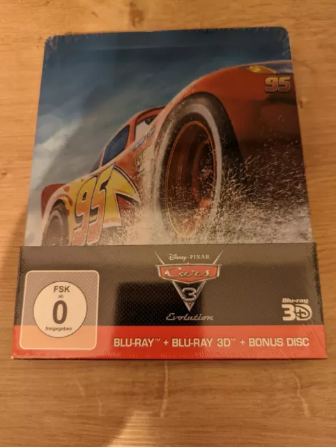 Disney/Pixar Cars 3 Evolution (Blu-ray 3D, Limitiertes Steelbook, Neu/OVP)