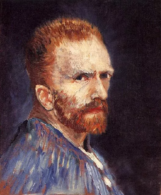 Stunning Oil painting Vincent Van Gogh - Artist self-portrait on canvas nice