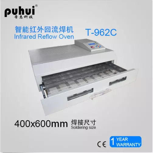 T962C Infrared IC Heater Reflow Oven Soldering Machine 2500W 400x600mm New 2