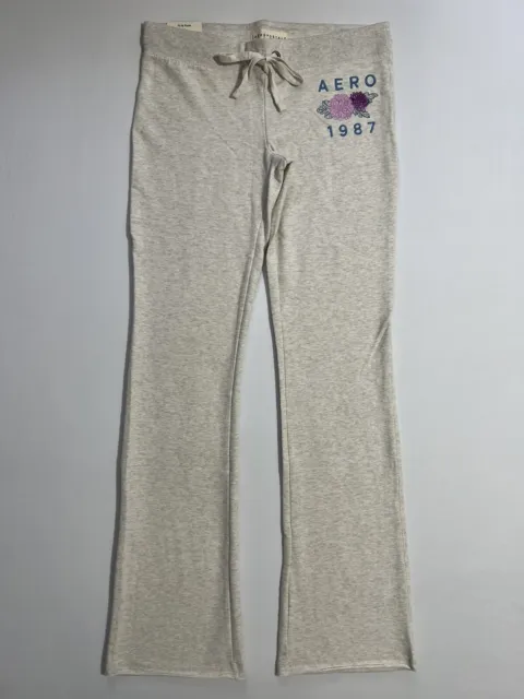 AEROPOSTALE AERO WOMENS Light Gray Fit & Flare Sweat Pants Slim XS S M L XL  XXL $39.99 - PicClick