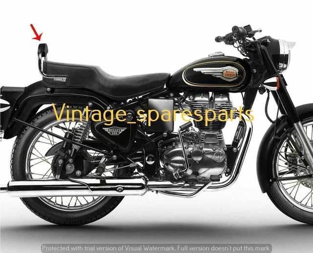 Dossier Passager Avec Porte-bagages Pour Royal Enfield Bullet Classic - Support Arrière Noir En Acier
