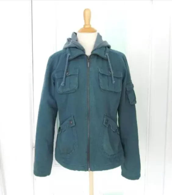 Jack BB Dakota Leigh Nicola Cargo Jacket L ASO Bella Swan Twilight Teal Blue