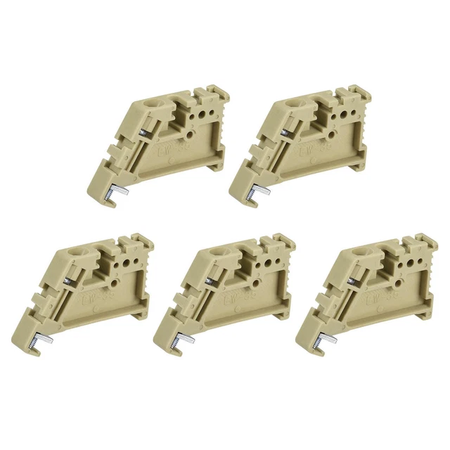 DIN Guida Montaggio Terminale Arresto Finale Morsetto Giallo EW/35 60pz
