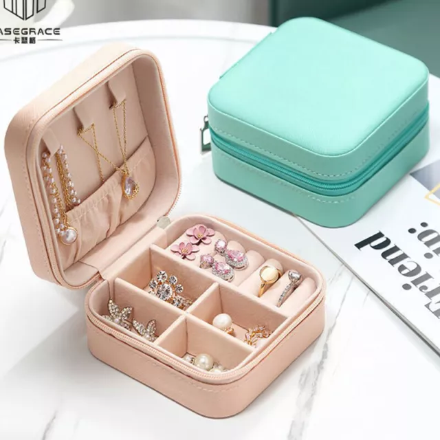 Jewelry Display Travel Jewelry Case Boxes Portable Jewelry Box Leather Storaxg