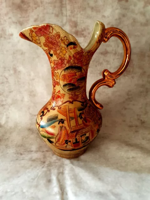 Antique Japanese Satsuma pitcher /jug. Late 19th century