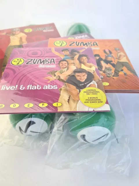 Zumba Fitness Kit - 2 Toning Sticks, Body Workouts DVDs, Guide - Complete Boxed