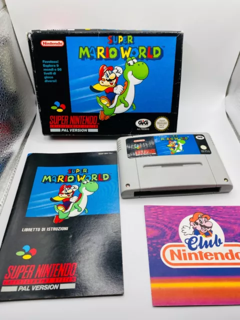 Super Mario World ITA GIG Super Nintendo SNES Versione Italiana ORIGINALE BOX 2