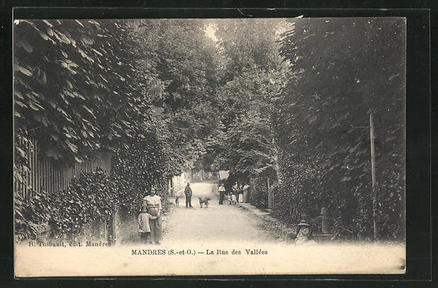 CPA Mandres, la Rue des Vallees 1916