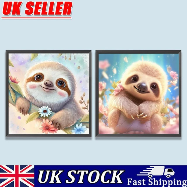 5D DIY Full Round Drill Diamond Painting Sloth Kit Home Decoration Art Craft