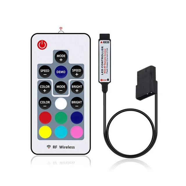 DC12V 4Pin Lamp Computer RGB LED Strip Light Wireless RF 17 Keys Controller FS2#