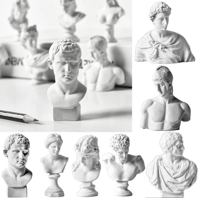GYPSUM PORTRAITS GREEK Mythology Figurine Famous Sculpture Plaster Bust ...