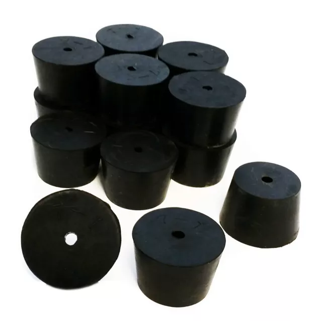 Rubber Stoppers, Size 7, 1-Hole. Pack 1-Pound.