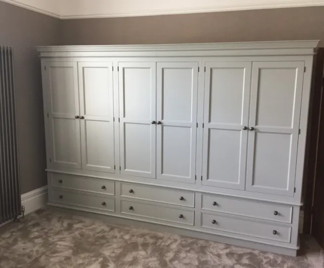 Wardrobe - Painted 6 Door 6 Drawer - Victorian Style with plinth