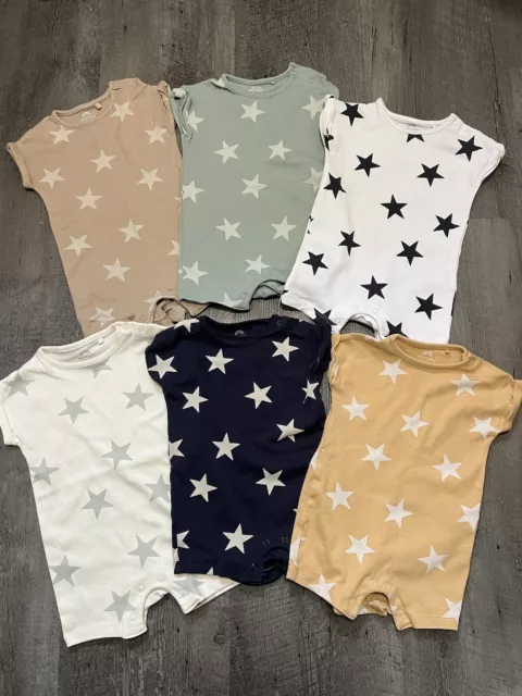 🌈 Baby Boy 3-6 Months Bundle Rompers Unisex Girl Next Immaculate Summer