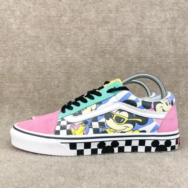 Vans x Disney Shoe Womens 9.5 Old Skool 80s Mickey Mouse Skate Sneaker Checkered 3