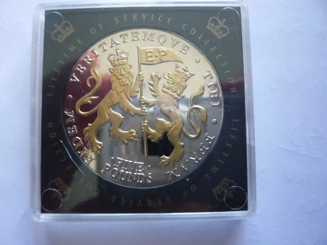 2011 Bailiwick of Jersey Queen Elizabeth Lifetime of Service  £5 coin