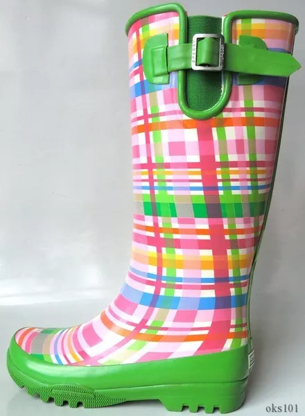SPERRY Top-Sider pink/green plaid fleece-lined SNOW RAIN BOOTS 'Pelican' new SPERRY Top-Sider pink/green plaid fleece-lined SNOW RAIN BOOTS 'Pelican' new