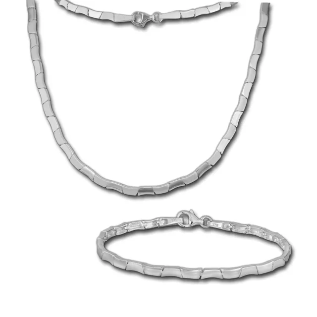 SilberDream Collier & Armband glanz Silber Schmuck Set für Damen SDS427