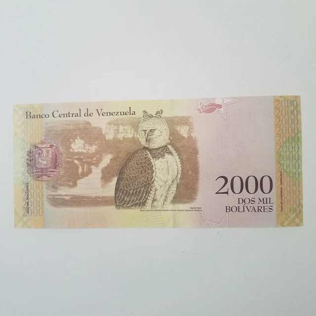 Venezuela 2000 Bolivar 2016 World Paper Money Currency Bill note