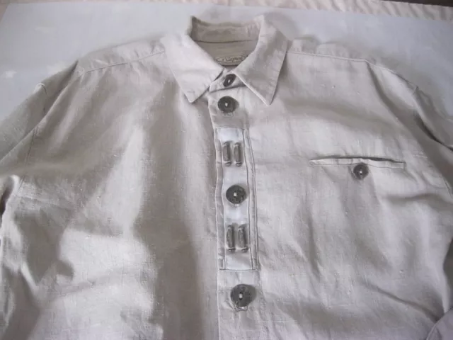 Camicia folcloristica s'Gspusi 100% lino XL camicia di lino casa di campagna camicia di lino