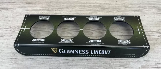 Guinness Rugby Lineout 4 Pint Beer Carrier Man Cave Home Bar Breweriana Tray