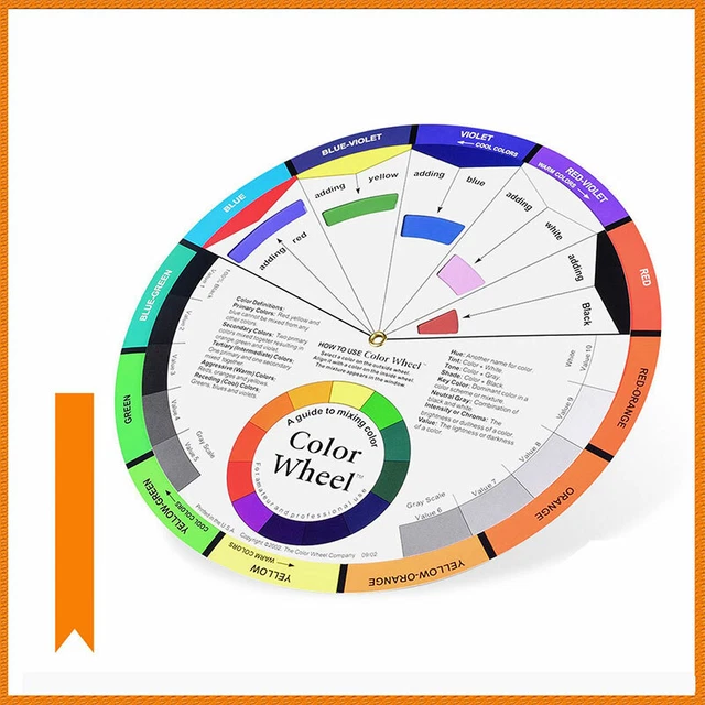 Professional Paper Card Design Color Mixing Wheel Ink Chart Guidance Ro#w#