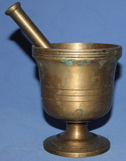 Pilon et mortier en laiton apothicaire | Les Trouvailles de Marine