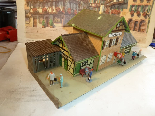 Décor Maquette Faller 'Le Quai De Gare' Avec Personnages - Occasion - Pour Modélisme Ferroviaire