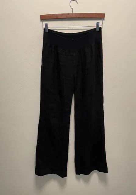 Three Dots Womens Wide Leg Pants Size Large Linen Pull On Lightweight Lagenlook