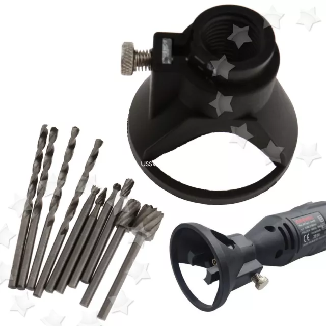 Dremel Rotary Multi Herramienta Guía de Corte HSS Router Brocas Juego Kit de Accesorios